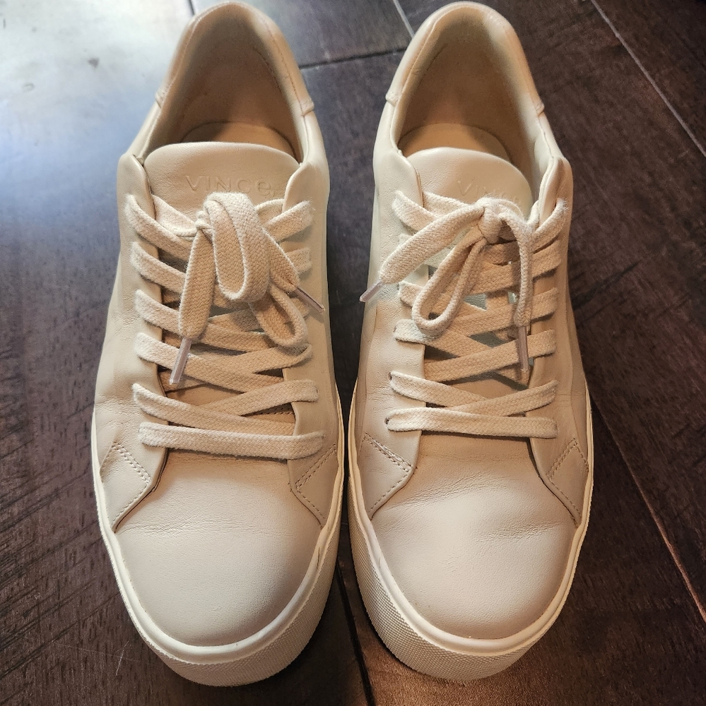 Vince Benfield Leather Platform Sneakers